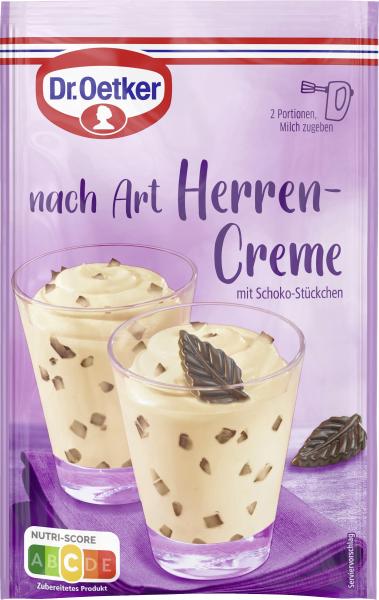 Dr. Oetker nach Art Herrencreme mit Schoko-Stückchen
