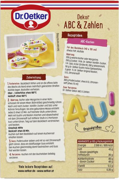 Dr. Oetker Dekor ABC & Zahlen