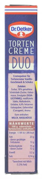 Dr. Oetker Tortencreme Duo Vanille & Schoko
