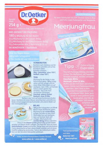 Dr. Oetker Meerjungfrau Backmischung