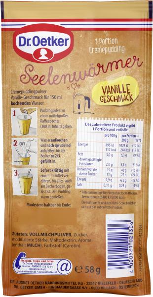 Dr. Oetker Seelenwärmer Tassen-Cremepudding Vanille