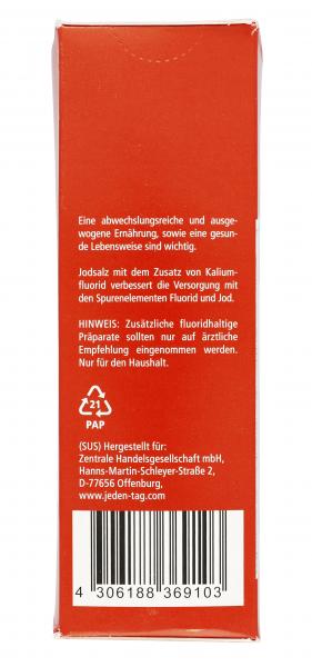 Jeden Tag Jodsalz mit Fluorid