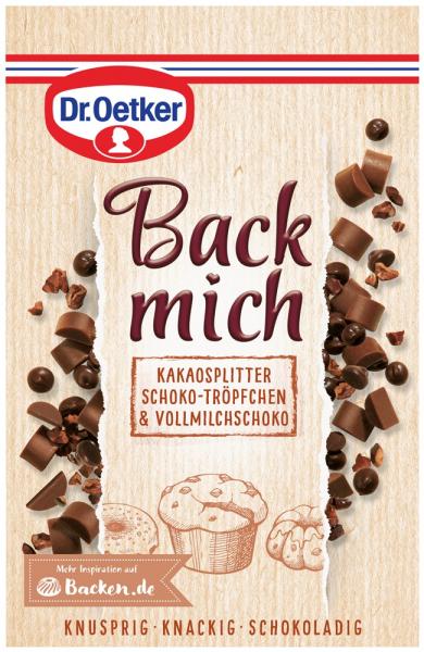 Dr. Oetker Back Mich Kakaosplitter Schoko-Tröpfchen & Vollmilchschoko