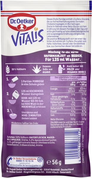 Dr. Oetker Vitalis Porridge Beeren