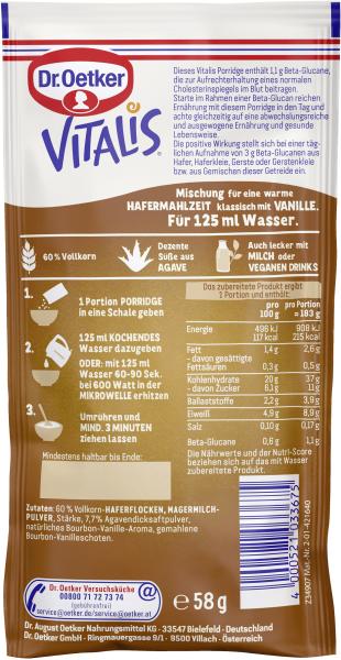 Dr. Oetker Vitalis Porridge Classic