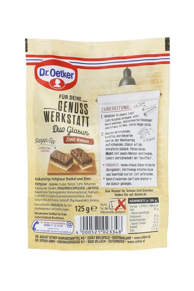 Dr. Oetker Genuss Werkstatt Duo Glasur Zimt-Kakao
