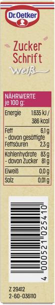 Dr. Oetker Zuckerschrift weiß