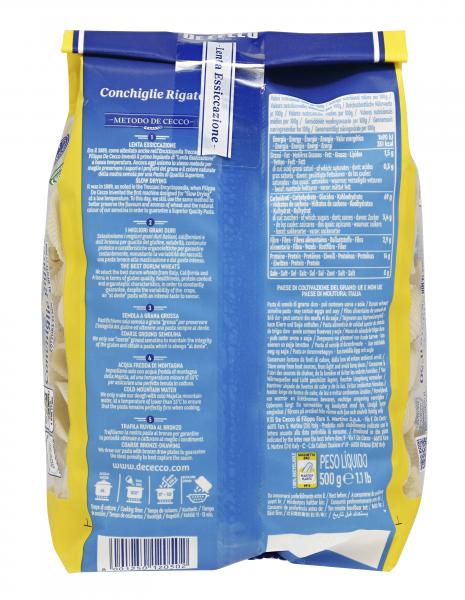 De Cecco Conchiglie Rigate No. 50