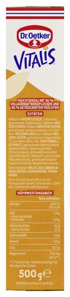 Dr. Oetker Vitalis Früchtemüsli