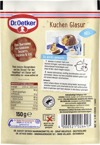 Dr. Oetker Kuchen Glasur Hell
