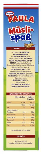 Dr. Oetker Paula Müslispaß Schoko