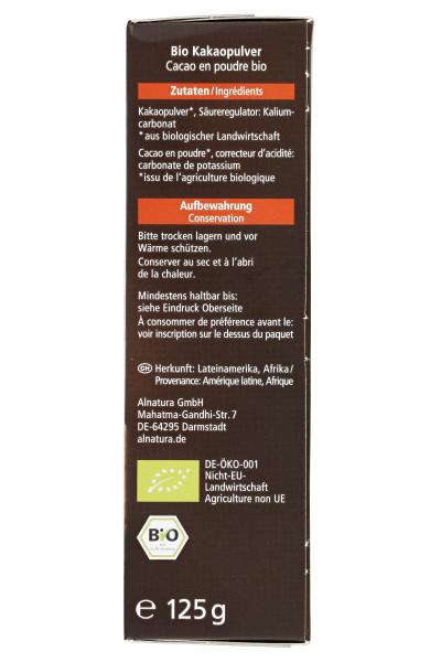 Alnatura Kakao schwach entölt