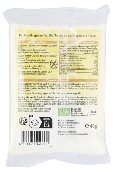 Alnatura Pudding Bourbon-Vanille