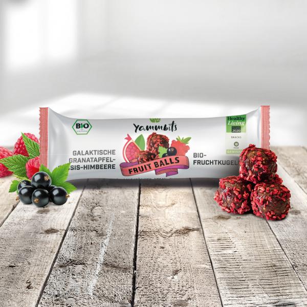 Yammbits Bio Fruit Balls Galaktische Granatapfel-Cassis-Himbeere
