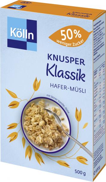 Kölln Knusper Hafer-Müsli 50% weniger Zucker