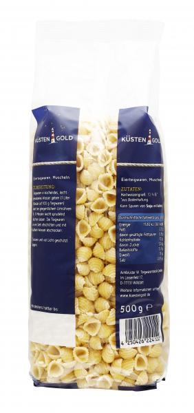 Küstengold Frischei-Nudeln Muscheln
