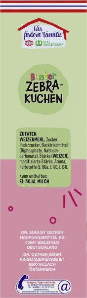 Dr. Oetker Bunter Zebrakuchen
