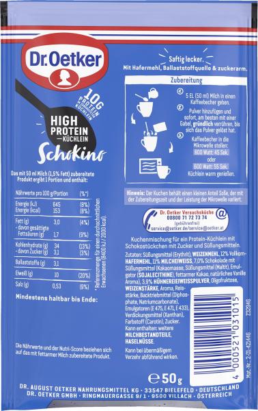Dr. Oetker High Protein Küchlein Schokino