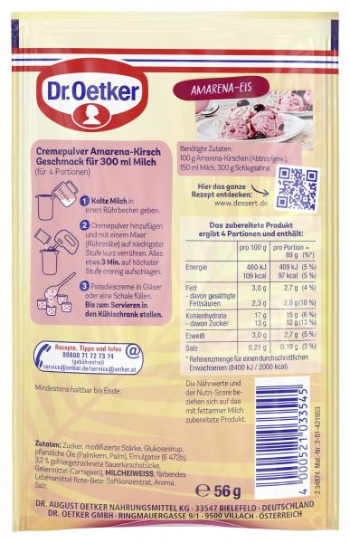 Dr. Oetker Paradies Creme Amarena-Kirsch