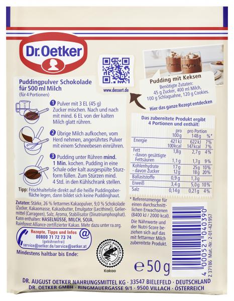 Dr. Oetker Gala Feiner Schokoladen-Pudding