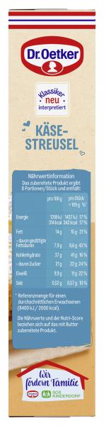 Dr. Oetker Käse-Streusel Backmischung