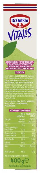 Dr. Oetker Vitalis Veganes Müsli Knusper Berry & White Chunks