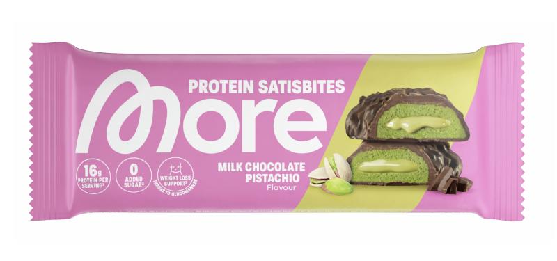 More Satisbite Bar Milk Chocolate Pistachio