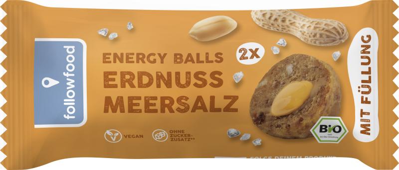 followfood Bio Energy Balls Erdnuss Meersalz