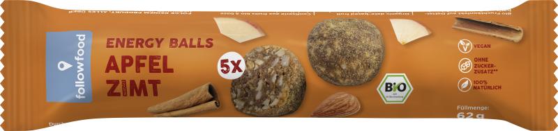 followfood Bio Energy Balls Apfel Zimt