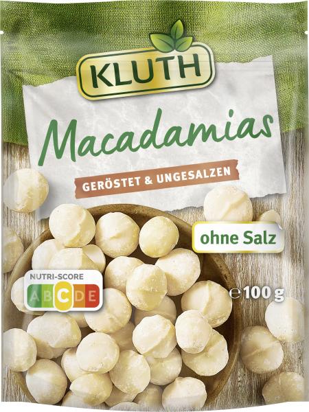 Kluth Macadamias geröstet & ungesalzen