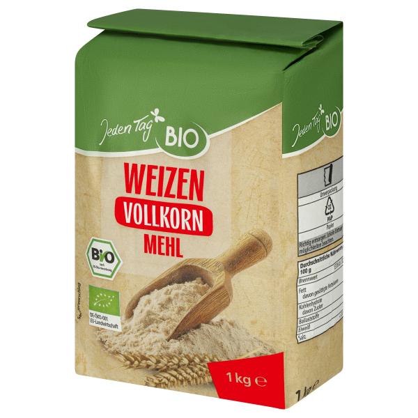 Jeden Tag Bio Weizen Vollkorn Mehl