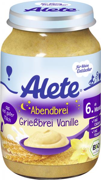 Alete Grießbrei mit Vanille