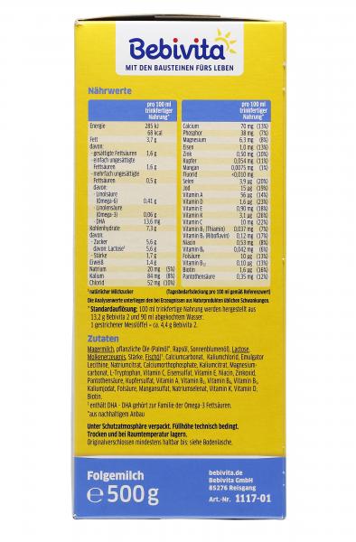 Bebivita Folgemilch 2 nach dem 6. Monat