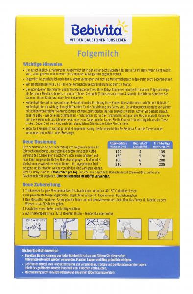 Bebivita Folgemilch 3 ab dem 10. Monat