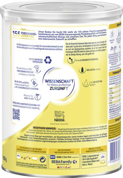 Nestlé BEBA Pre Anfangsmilch von Geburt an