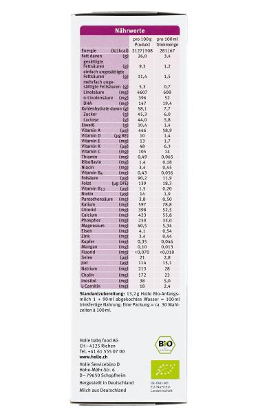 Holle Demeter Bio Anfangsmilch 1 von Geburt an