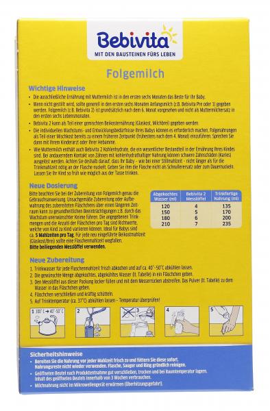 Bebivita Folgemilch 2 nach dem 6. Monat