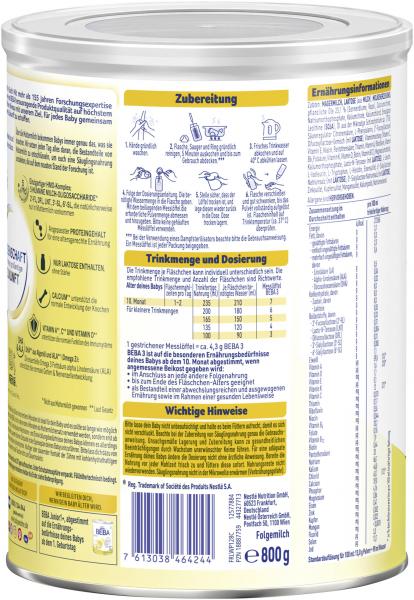 Nestlé BEBA Folgemilch 3 dem 10. Monat