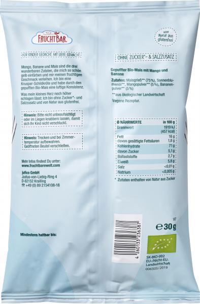 FruchtBar Bio Knusper-Schildkröten Mango-Banane-Mais