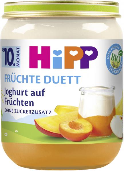 Hipp Früchte-Duett Joghurt auf Früchten 