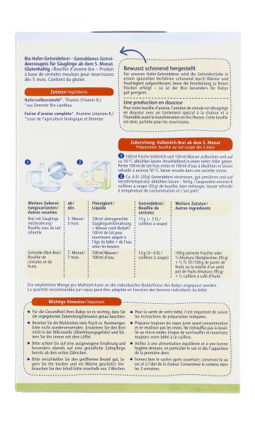 Alnatura Hafer Getreidebrei