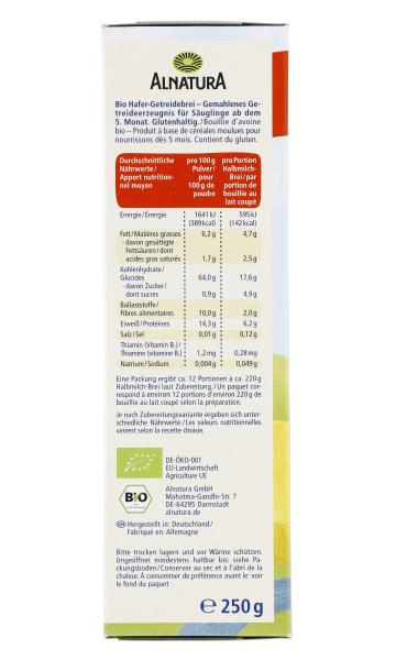 Alnatura Hafer Getreidebrei