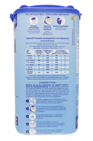 Aptamil Pronutra Anfangsmilch von Geburt an