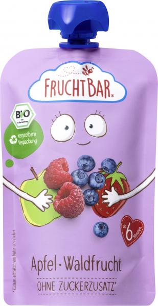 FruchtBar Bio Quetschie Fruchtpüree Apfel-Waldfrucht