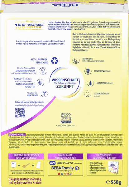 BEBA expert Ha Pre Hydrolysierte Anfangsnahrung von Geburt an