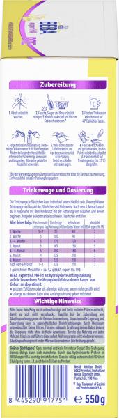 BEBA expert Ha Pre Hydrolysierte Anfangsnahrung von Geburt an