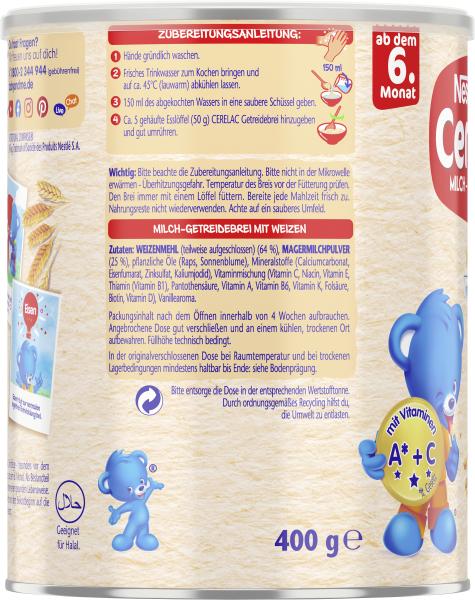 Nestle Cerelac Milch-Getreidebrei