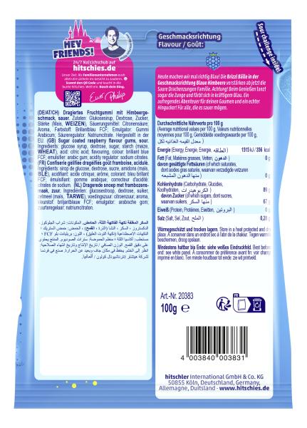 Hitschies Saure Drachenzungen brizzl Bälle blau