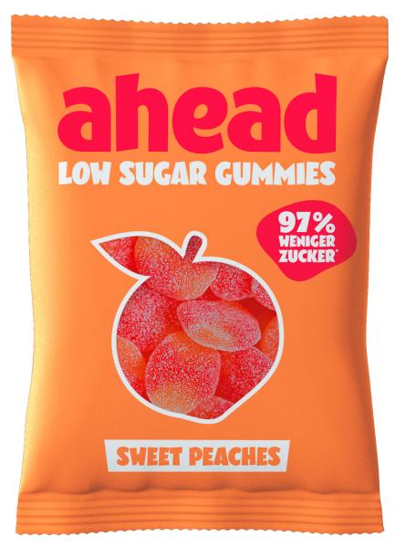 ahead Low Sugar Gummies Sweet Peaches
