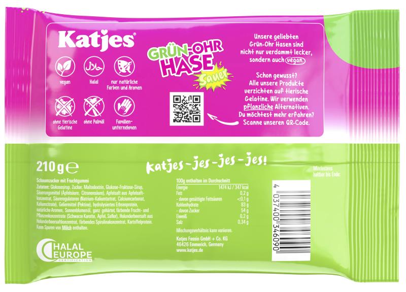 Katjes Grün-Ohr Hase Sauer